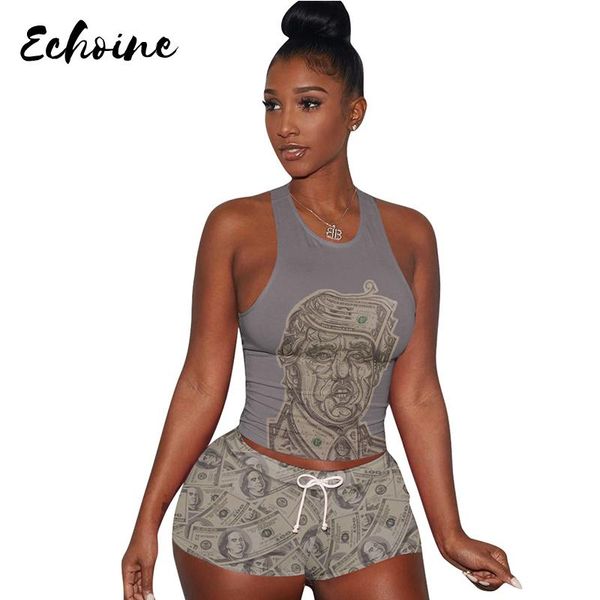 echoine us dollar printed skinny tank short pants casual summer black/grey/pink plus size sporty tracksuit 2 piece set women's tra, Gray
echoine us dollar printed skinny tank short pants casual summer black/grey/pink plus size sporty tracksuit 2 piece set women's tra, Gray