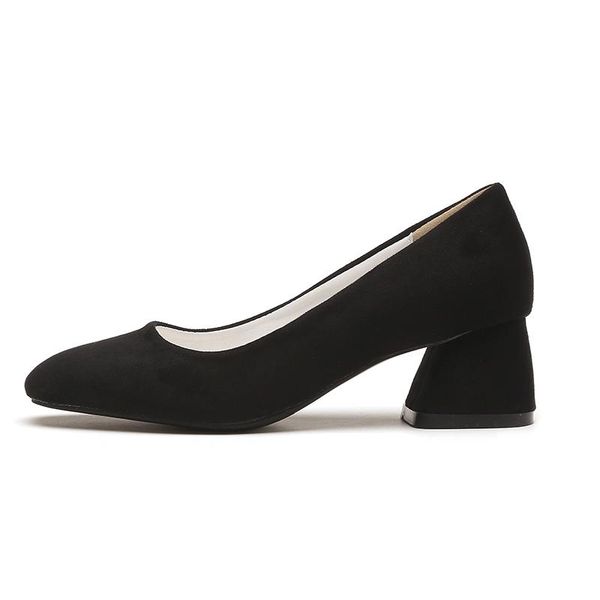 dress shoes fashion suede high heels square toe solid women pumps office lady, Black
dress shoes fashion suede high heels square toe solid women pumps office lady, Black