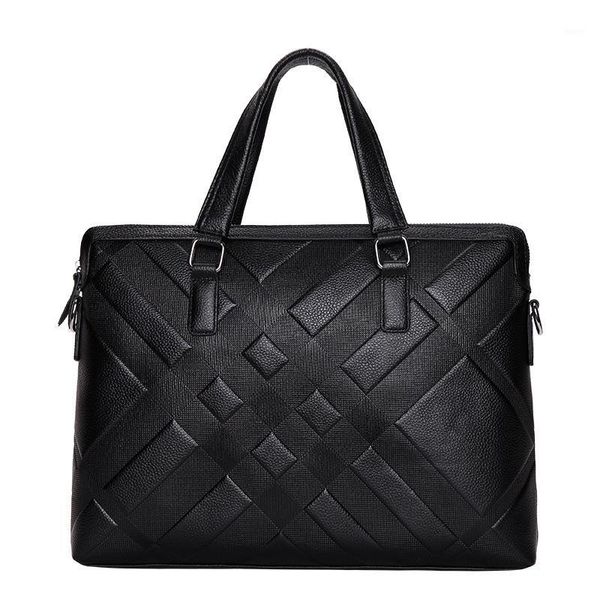 split leather business men's briefcase male striped shoulder bag men messenger crossbody tote computer1
split leather business men's briefcase male striped shoulder bag men messenger crossbody tote computer1