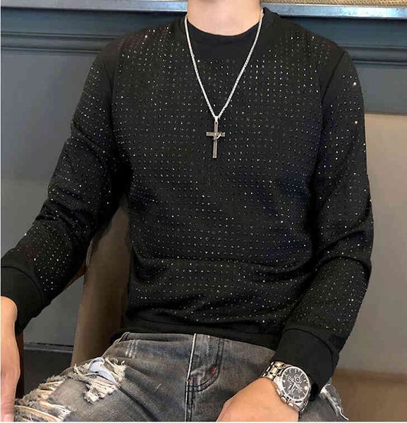 men's hoodies & sweatshirts american euro fashion shirt with a round collar and pass drilling in autumn winter hoodies, Black
men's hoodies & sweatshirts american euro fashion shirt with a round collar and pass drilling in autumn winter hoodies, Black