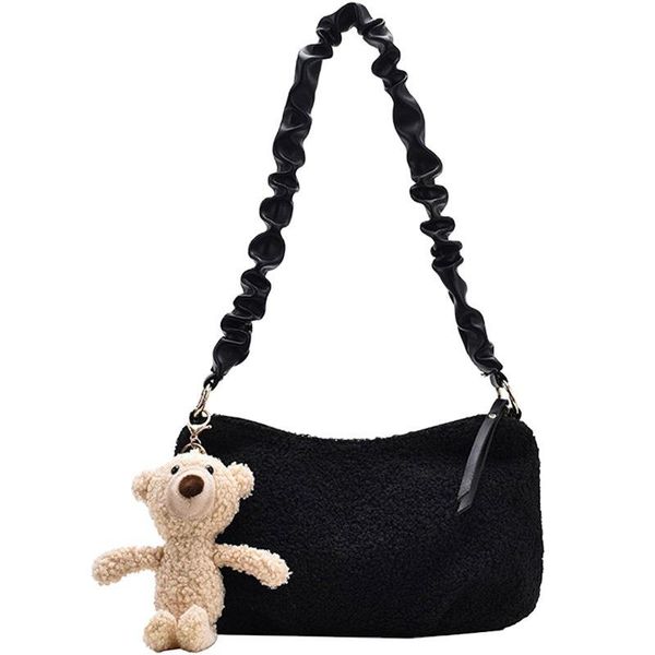 evening bags 2021 arrivals women's pu leather shoulder outside cotton bear doll decoration design trend cute girl's underarm bag
evening bags 2021 arrivals women's pu leather shoulder outside cotton bear doll decoration design trend cute girl's underarm bag