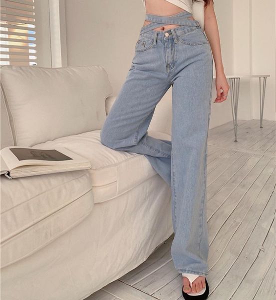 women's jeans women vintage washed wide-leg pants fashion cross lace-up high waist korean streetwear blue lady denim trousers classic
women's jeans women vintage washed wide-leg pants fashion cross lace-up high waist korean streetwear blue lady denim trousers classic