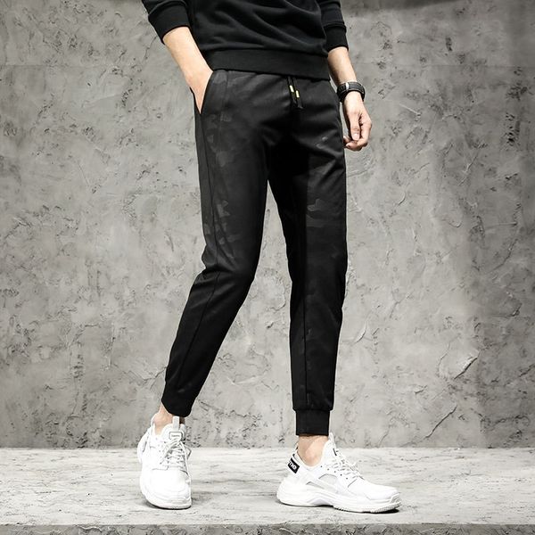men's spring and autumn new korean slim fit trend young men's leisure sports versatile camouflage small leg pants, Black
men's spring and autumn new korean slim fit trend young men's leisure sports versatile camouflage small leg pants, Black