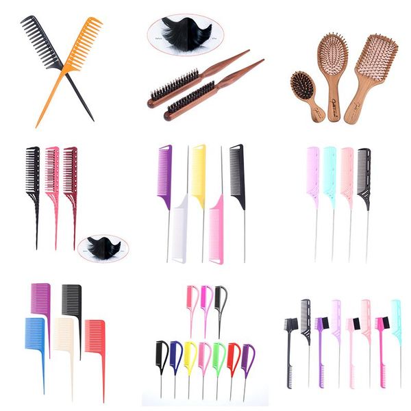 hair brushes 1/2/3pcs professional pin tail comb edge trimmer beauty tool styling plastic stainless steel spiked salon cut combs, Silver
hair brushes 1/2/3pcs professional pin tail comb edge trimmer beauty tool styling plastic stainless steel spiked salon cut combs, Silver