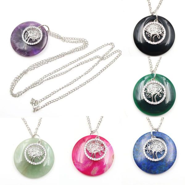 pendant necklaces yjxp rhinestone inlaid donut shape natural stones hollow birthstone women men tree of life jewelry making 1 pc, Silver
pendant necklaces yjxp rhinestone inlaid donut shape natural stones hollow birthstone women men tree of life jewelry making 1 pc, Silver