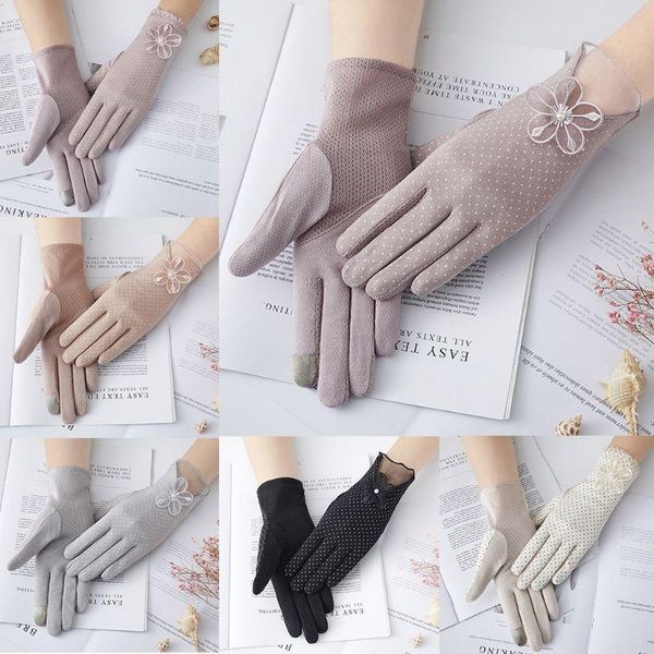 five fingers gloves women summer cotton lace cycling non-slip touch screen uv protection bowknot floral decor driving short mittens 2021, Blue;gray
five fingers gloves women summer cotton lace cycling non-slip touch screen uv protection bowknot floral decor driving short mittens 2021, Blue;gray