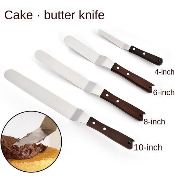 baking stainless steel butter knife cake cream spatula 1 set of 4 pieces & pastry tools
baking stainless steel butter knife cake cream spatula 1 set of 4 pieces & pastry tools