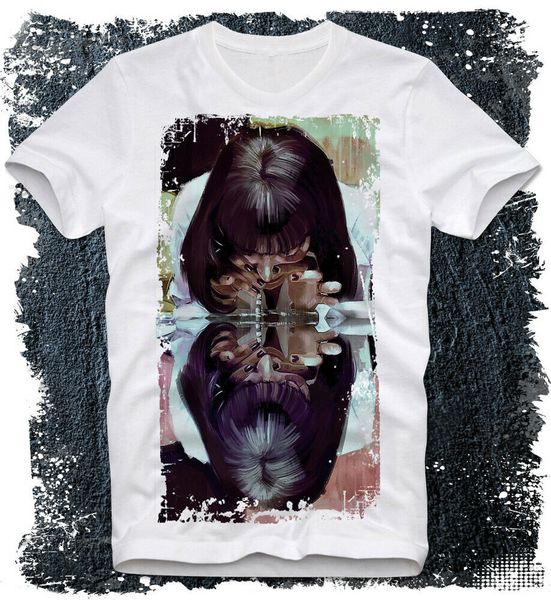 t-shirt pulp fiction mia wallace quentin tarantino drug retro vintage cult movie, White;black
t-shirt pulp fiction mia wallace quentin tarantino drug retro vintage cult movie, White;black