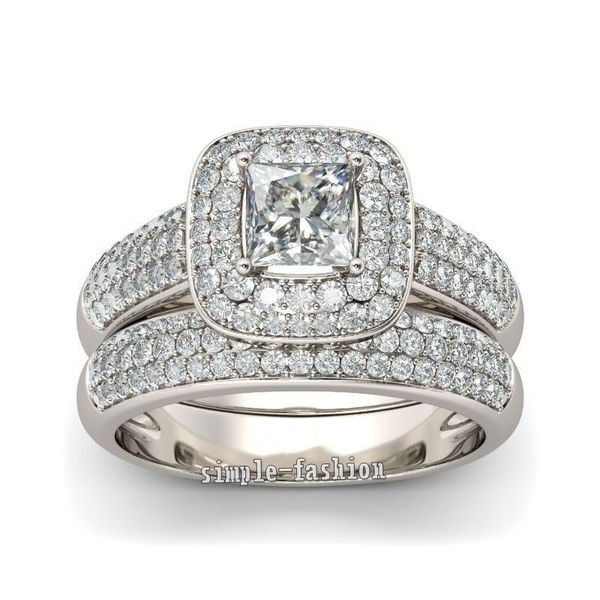 fashion jewelry women engagement ring pave set 138pcs cz birthstones ring 14kt white gold gf wedding band ring set, Slivery;golden
fashion jewelry women engagement ring pave set 138pcs cz birthstones ring 14kt white gold gf wedding band ring set, Slivery;golden