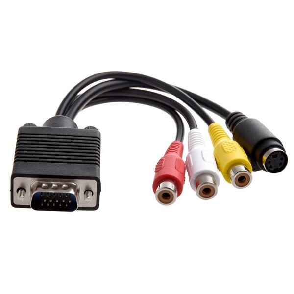 audio cables & connectors vga adapter to tv s-video rca out cable for pc video
audio cables & connectors vga adapter to tv s-video rca out cable for pc video