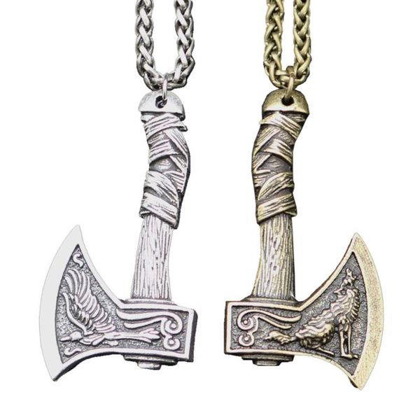 chokers viking wolf raven axe pendant necklace alloy chain jewelry gifts for men women, Golden;silver
chokers viking wolf raven axe pendant necklace alloy chain jewelry gifts for men women, Golden;silver