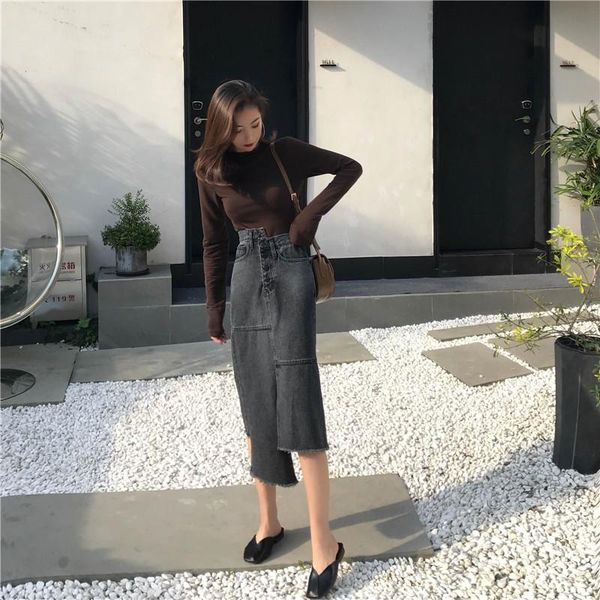 skirts korean autumn 2021 casual fashion denim skirt women, Black
skirts korean autumn 2021 casual fashion denim skirt women, Black