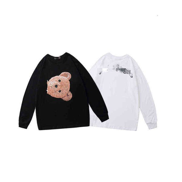 high street broken bear back letter printing casual loose men's and women's long sleeved sweater, Black
high street broken bear back letter printing casual loose men's and women's long sleeved sweater, Black