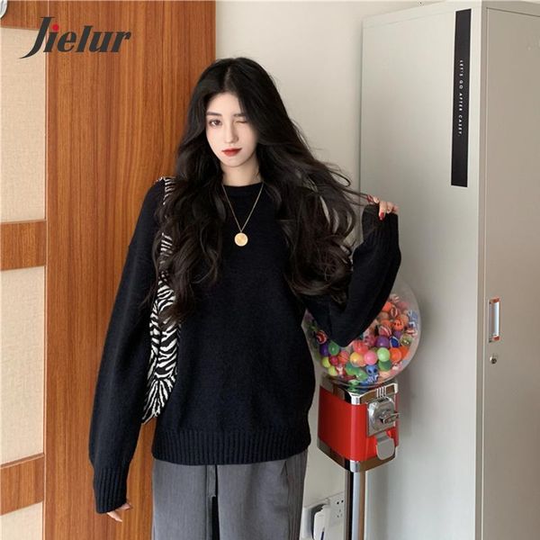 women's sweaters winter pink blue white korean female sweater retro loose solid color long-sleeved pullover sweet t6th, White;black
women's sweaters winter pink blue white korean female sweater retro loose solid color long-sleeved pullover sweet t6th, White;black
