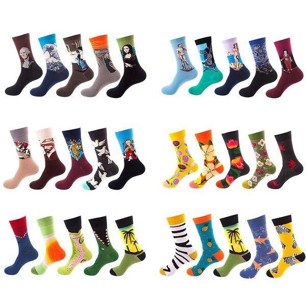 men's socks 5 pairs men's women's funny woman embroidery avocado pizza cake shrimp happy cotton skateboard female harajuku, Black
men's socks 5 pairs men's women's funny woman embroidery avocado pizza cake shrimp happy cotton skateboard female harajuku, Black