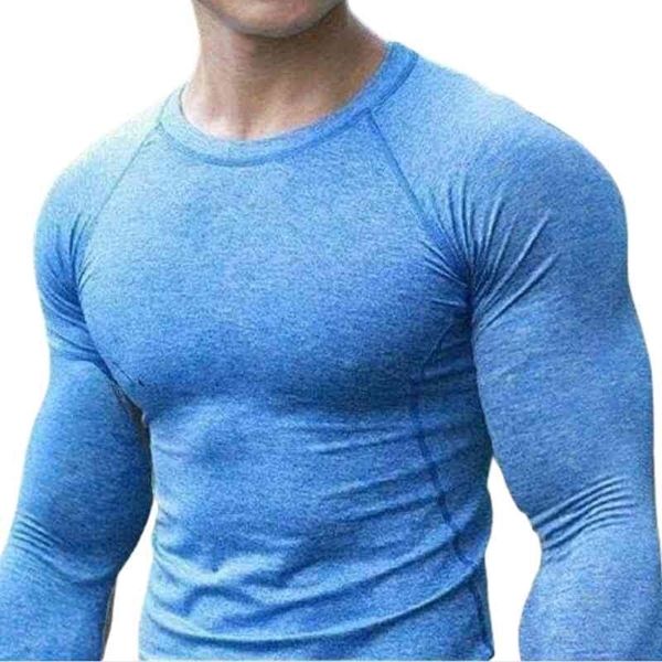 men quick dry fitness tees outdoor sport running climbing long sleeves solid color shirt tights bodybuilding men under skin 210410, White;black
men quick dry fitness tees outdoor sport running climbing long sleeves solid color shirt tights bodybuilding men under skin 210410, White;black