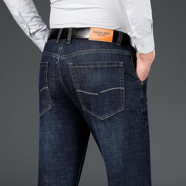 men's jeans autumn and winter anti-theft zipper loose straight stretch business casual pants male brand thick denim trousers, Blue
men's jeans autumn and winter anti-theft zipper loose straight stretch business casual pants male brand thick denim trousers, Blue