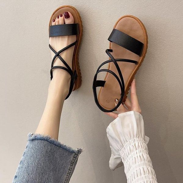 sandals summer women's pu female shoes non slip flat ladies hook & loop casual rome woman beach wear-resisting bottom 2021, Black
sandals summer women's pu female shoes non slip flat ladies hook & loop casual rome woman beach wear-resisting bottom 2021, Black