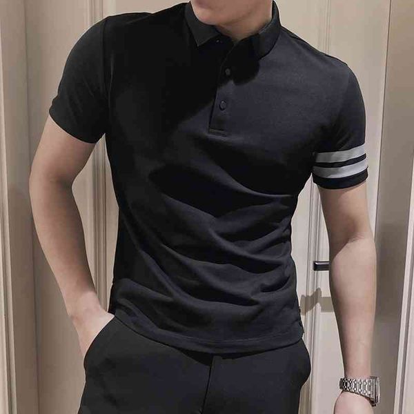 high end polo shirt 2021 summer new t-shirt men's short versatile trend simple slim fit half sleeve tx, White;black
high end polo shirt 2021 summer new t-shirt men's short versatile trend simple slim fit half sleeve tx, White;black