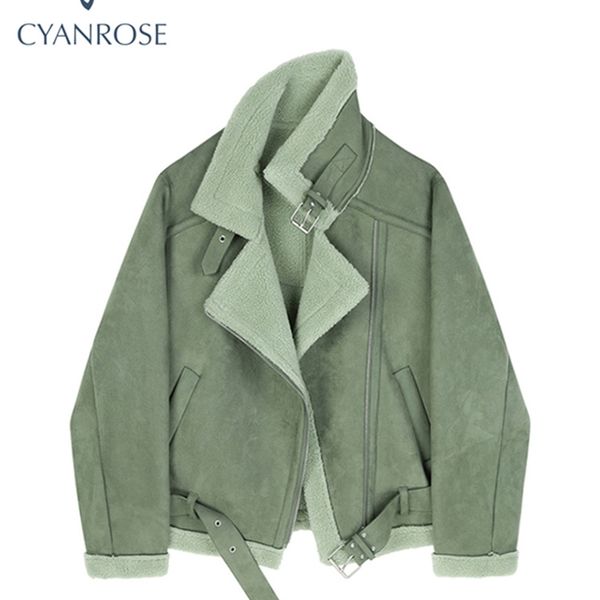 women's fur jacket belt zippers loose warm lamb wool winter vintage thickened locomotive lapel female chic motorcycle coat 211216, Black
women's fur jacket belt zippers loose warm lamb wool winter vintage thickened locomotive lapel female chic motorcycle coat 211216, Black