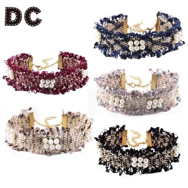 fashion pearl cloth chain choker necklace collar teassel bracelets for female jewelry accessories pendant necklaces, Silver
fashion pearl cloth chain choker necklace collar teassel bracelets for female jewelry accessories pendant necklaces, Silver