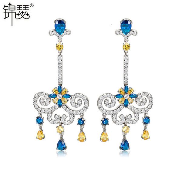 jewelry charm stud yanfeng earrings korean aaa zircon fashion women's gift, Golden