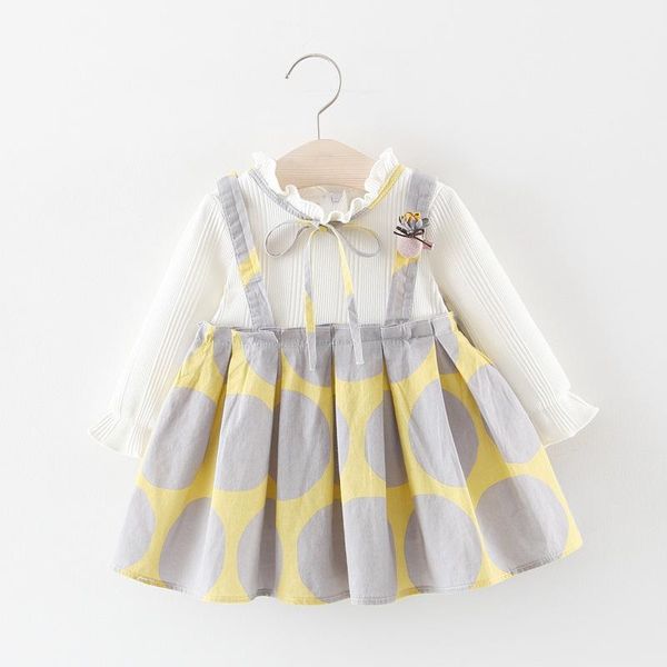 girl's dresses 2021 children fashion spring dress costomes long sleeve korean style kids dot vestidos design for girls, Red;yellow
girl's dresses 2021 children fashion spring dress costomes long sleeve korean style kids dot vestidos design for girls, Red;yellow