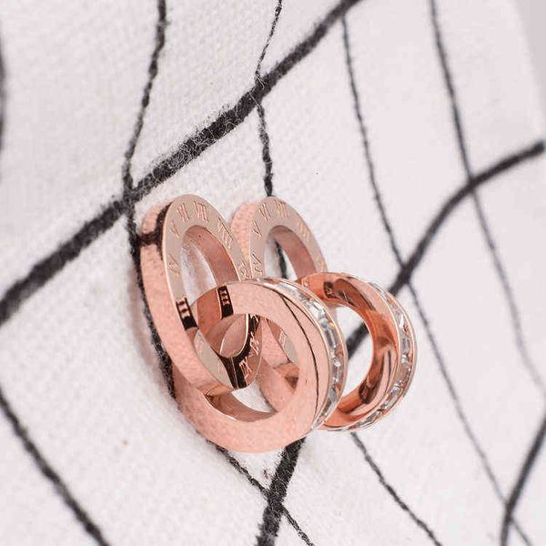 e113 korean flash small square diamond roman digital double ring earrings fashion titanium steel rose gold earrings, Golden
e113 korean flash small square diamond roman digital double ring earrings fashion titanium steel rose gold earrings, Golden