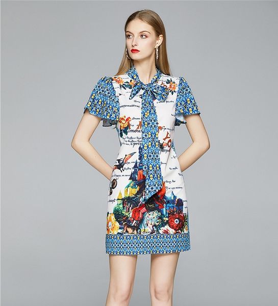 summer designer floral print short dress women butterfly sleeve flower bow dress female casual party mini dress vestidos 210514, Black;gray
summer designer floral print short dress women butterfly sleeve flower bow dress female casual party mini dress vestidos 210514, Black;gray