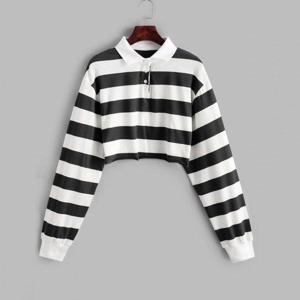 women's blouses & shirts sweatshirt stripe button long sleeve pullover hoodies blouse female women #nr, White
women's blouses & shirts sweatshirt stripe button long sleeve pullover hoodies blouse female women #nr, White