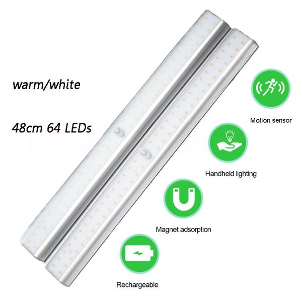 48cm 64 leds under cabinet light with pir motion sensor usb rechargeable led night for wardrobe kitchen closet toilet lamp
48cm 64 leds under cabinet light with pir motion sensor usb rechargeable led night for wardrobe kitchen closet toilet lamp