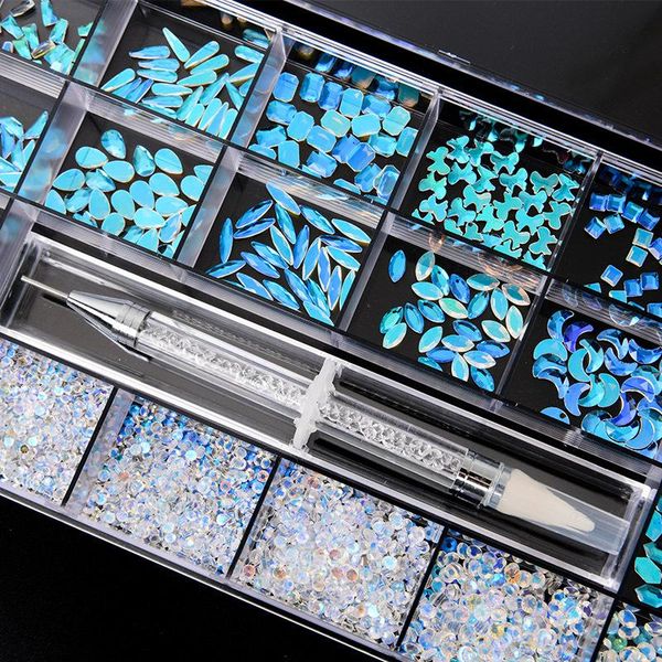 nail art decorations 21grids/large box gems rhinestones (flatback)+tools 3d design jewelry set wholesale supplies accessories#zs88, Silver;gold
nail art decorations 21grids/large box gems rhinestones (flatback)+tools 3d design jewelry set wholesale supplies accessories#zs88, Silver;gold