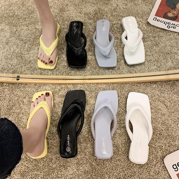 slippers shoes women ladies' platform low square heel luxury slides rubber flip flops pantofle beige heeled sandals soft block, Black
slippers shoes women ladies' platform low square heel luxury slides rubber flip flops pantofle beige heeled sandals soft block, Black