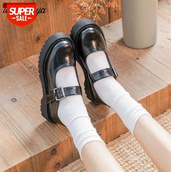 2021 New Japanese Girls Vintage Buckle Mary Janes Shoes Thick Bottom Women Shallow Mouth Casual Student Retro Leather #WT8v, Black
2021 New Japanese Girls Vintage Buckle Mary Janes Shoes Thick Bottom Women Shallow Mouth Casual Student Retro Leather #WT8v, Black