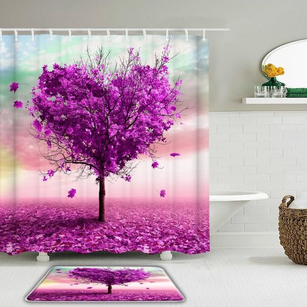 shower curtains purple love tree forest landscape curtain set waterproof bath bathroom with hooks non-slip mat
shower curtains purple love tree forest landscape curtain set waterproof bath bathroom with hooks non-slip mat