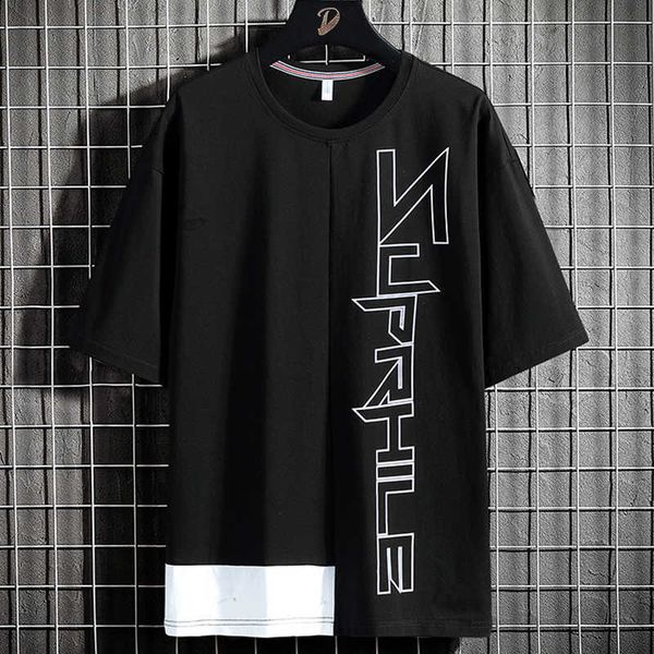 men's t-shirts plus size summer oversized t shirt men streetwear hip hop harajuku t-shirts male patchwork letter print tees 6, White;black
men's t-shirts plus size summer oversized t shirt men streetwear hip hop harajuku t-shirts male patchwork letter print tees 6, White;black