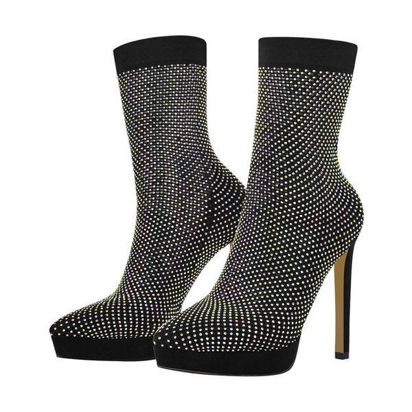 boots women's platform pointed toe thin heel clear fishnet slim high heels rhinestone sandals booties big size us5~us15, Black
boots women's platform pointed toe thin heel clear fishnet slim high heels rhinestone sandals booties big size us5~us15, Black