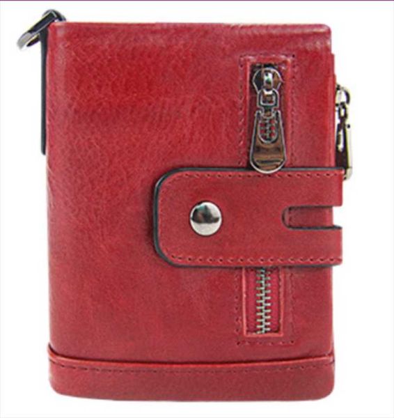 anti-theft swipe wallet multi-card position mad horse leather men's short style wallets, Red;black
anti-theft swipe wallet multi-card position mad horse leather men's short style wallets, Red;black