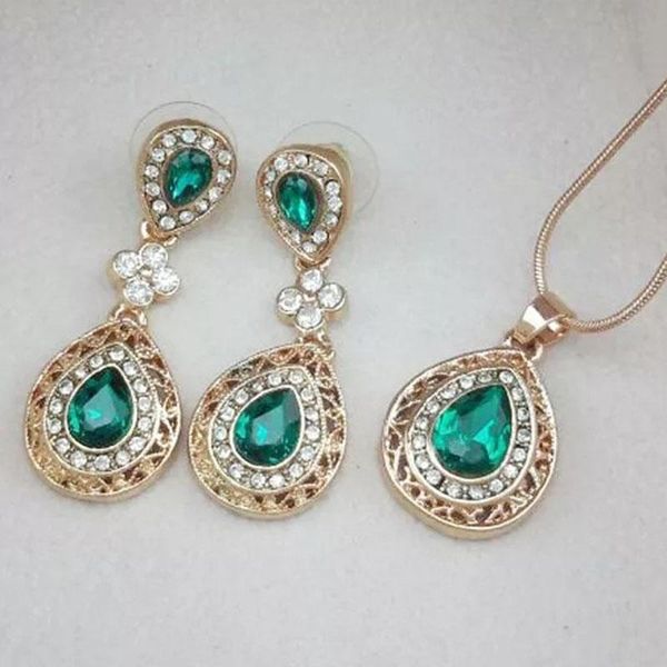 earrings & necklace vintage high-end gold crystal pendant set wedding bridal dress accessories for woman jewelry wholesale, Silver
earrings & necklace vintage high-end gold crystal pendant set wedding bridal dress accessories for woman jewelry wholesale, Silver