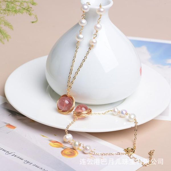 pendant necklaces silk pearl necklace strawberry crystal bracelet versatile sweater chain personality fashion female jewelry wholesale, Silver
pendant necklaces silk pearl necklace strawberry crystal bracelet versatile sweater chain personality fashion female jewelry wholesale, Silver