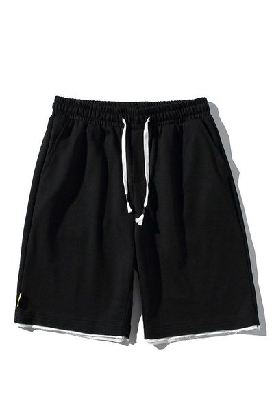 men's shorts summer loose sports big pants thin large size elastic five-point, White;black 
men's shorts summer loose sports big pants thin large size elastic five-point, White;black