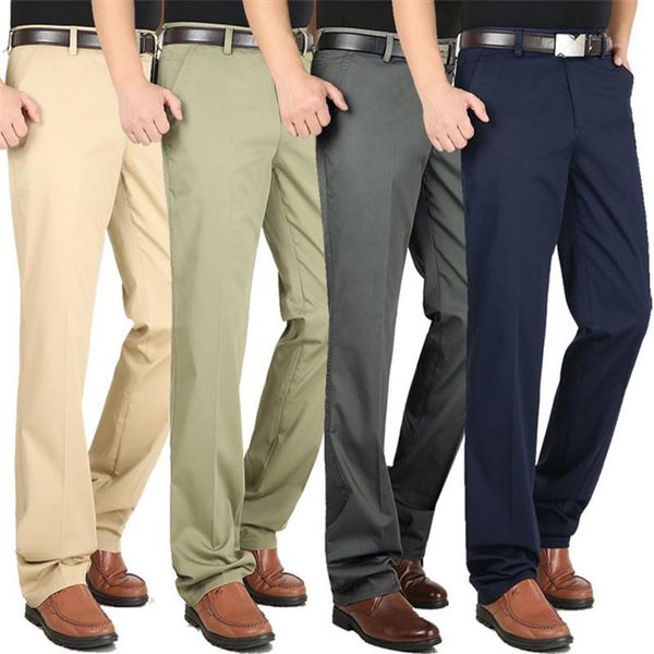 men's pants 2021 summer casual stretch cotton high waist loose business straight thin middle-aged trouser, Black
men's pants 2021 summer casual stretch cotton high waist loose business straight thin middle-aged trouser, Black