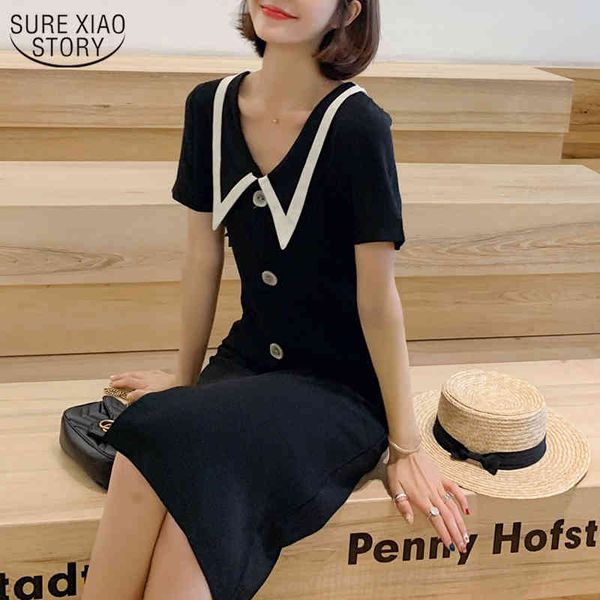 black v-neck dresses short sleeve midi doll collar summer vintage temperament two-sided wear 8695 210508, Black;gray
black v-neck dresses short sleeve midi doll collar summer vintage temperament two-sided wear 8695 210508, Black;gray