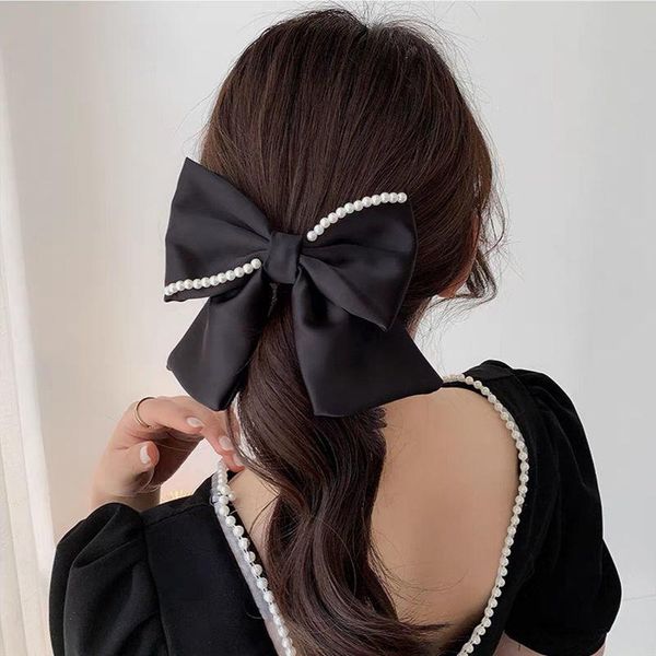 hair accessories pearl bow back of the head korean version sen series net red fairy hairpin temperament versatile headdress, Slivery;white
hair accessories pearl bow back of the head korean version sen series net red fairy hairpin temperament versatile headdress, Slivery;white