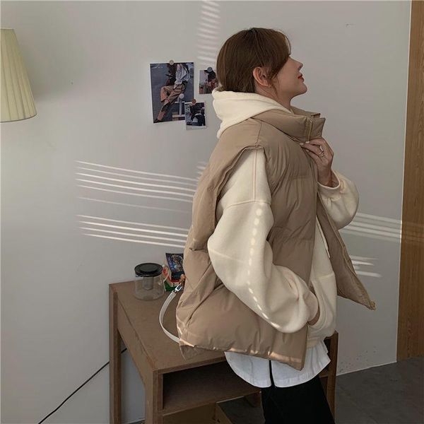 women's vests woman jacket vest down cotton short autumn winter casual baggy coat mujer oversized, Black;white
women's vests woman jacket vest down cotton short autumn winter casual baggy coat mujer oversized, Black;white