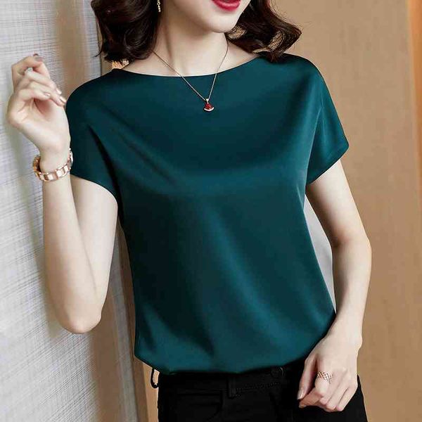 t-shirt 2021 summer short sleeve t-shirt loose satin red women's foreign style fashion, White
t-shirt 2021 summer short sleeve t-shirt loose satin red women's foreign style fashion, White