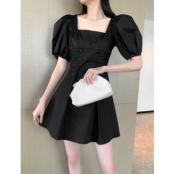 women black high waist backless dress square collar short lantern sleeve loose fit fashion summer 2f0398 210510, Black;gray
women black high waist backless dress square collar short lantern sleeve loose fit fashion summer 2f0398 210510, Black;gray