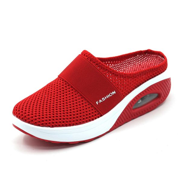 large size lazy with no heel, thick soled air cushion, hollow mesh surface, breathable baotou women's shoes, Black
large size lazy with no heel, thick soled air cushion, hollow mesh surface, breathable baotou women's shoes, Black