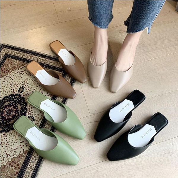 slippers female summer style baotou low heel outside wear european and american wind slipper cool flat drag, Black
slippers female summer style baotou low heel outside wear european and american wind slipper cool flat drag, Black
