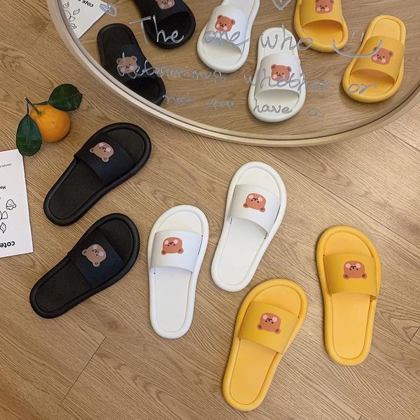 slippers lovely women summer cute cartoon bear couples beach solid casual wear outside non-slip slides shoes, Black
slippers lovely women summer cute cartoon bear couples beach solid casual wear outside non-slip slides shoes, Black